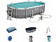 Kit complet piscine tubulaire Bestway POWER STEEL FRAME POOLS ovale 488x305x107cm filtration cartouche - Autre vue