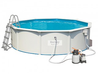 Kit piscine Bestway HYDRIUM STEEL WALL POOLS ronde 460x120cm filtration a sable