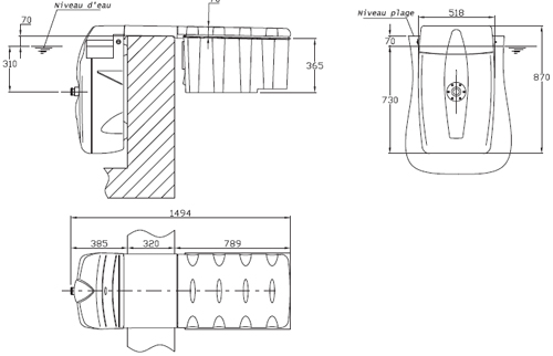 Bloc de filtration piscine MX25 Filtrinov 25m³/h - Installation du groupe de filtration MX25