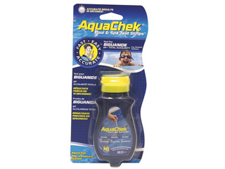 Testeur bleu Aquachek pour piscine traitee au phmb