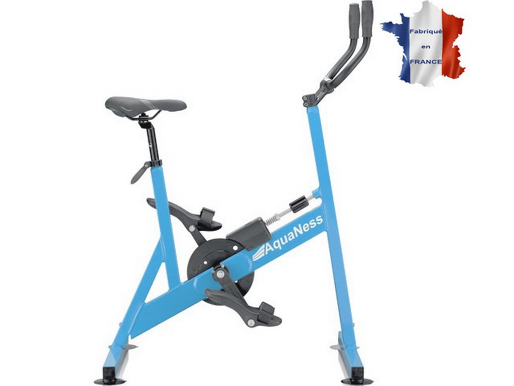 Velo d'aquabike AquaNess piscine V2 bleu clair