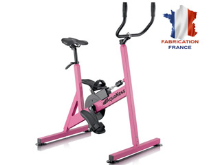 Velo d'aquabike AquaNess piscine V2 rose