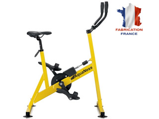 Velo d'aquabike AquaNess piscine V2 jaune