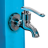 Douche solaire aluminium Formidra JOLLY CURVED avec mitigeur - Douche solaire Formidra JOLLY CURVED des détails fonctionnels