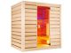 Sauna cabine vapeur et infrarouge Holl's HYBRIDE COMBI bois naturel