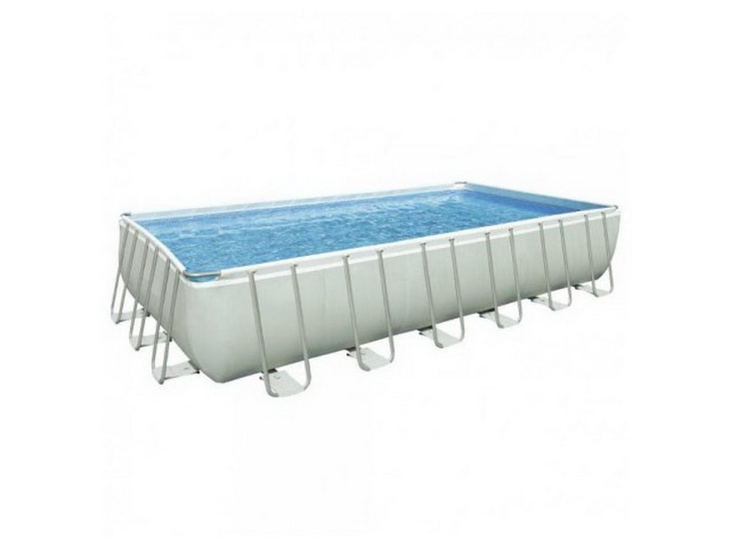 Kit piscine tubulaire EASY LUXE rectangulaire 7,40 x 4m filtration a sable