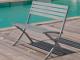 Banc pliant MARIUS en aluminium Gris metal