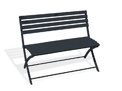 Image Banc pliant MARIUS en aluminium Gris anthracite