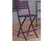 Chaise de bar pliante MARIUS en aluminium Aubergine - Autre vue