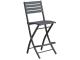 Chaise de bar pliante MARIUS en aluminium Gris anthracite