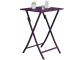 Table bar haute pliante MARIUS en aluminium Aubergine