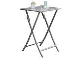 Table bar haute pliante MARIUS en aluminium Gris metal