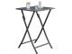 Table bar haute pliante MARIUS en aluminium Gris anthracite