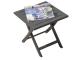 Table basse de jardin pliante MARIUS en aluminium Gris anthracite