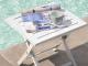 Table basse de jardin pliante MARIUS en aluminium Blanc - Autre vue