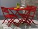 Table rectangulaire pliante MARIUS en aluminium Rouge carmin - Autre vue