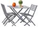 Table rectangulaire pliante MARIUS en aluminium Gris metal