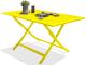 Table rectangulaire pliante MARIUS en aluminium Jaune