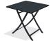 Table pliante carree MARIUS en aluminium Gris anthracite