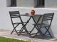 Table pliante carree MARIUS en aluminium Gris anthracite - Autre vue
