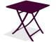 Table pliante carree MARIUS en aluminium Aubergine