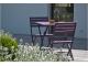 Table pliante carree MARIUS en aluminium Aubergine - Autre vue