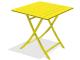 Table pliante carree MARIUS en aluminium Jaune