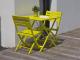 Table pliante carree MARIUS en aluminium Jaune - Autre vue