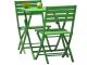 Table pliante carree MARIUS en aluminium Vert prairie