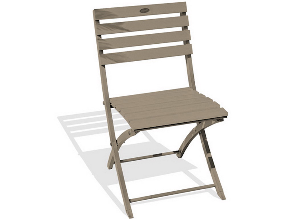 Chaise pliante MARIUS en aluminium Beige