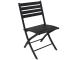 Chaise pliante MARIUS en aluminium Gris anthracite