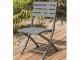 Chaise pliante MARIUS en aluminium Gris anthracite - Autre vue