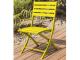 Chaise pliante MARIUS en aluminium Jaune - Autre vue