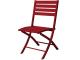 Chaise pliante MARIUS en aluminium Rouge carmin