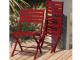 Chaise pliante MARIUS en aluminium Rouge carmin - Autre vue