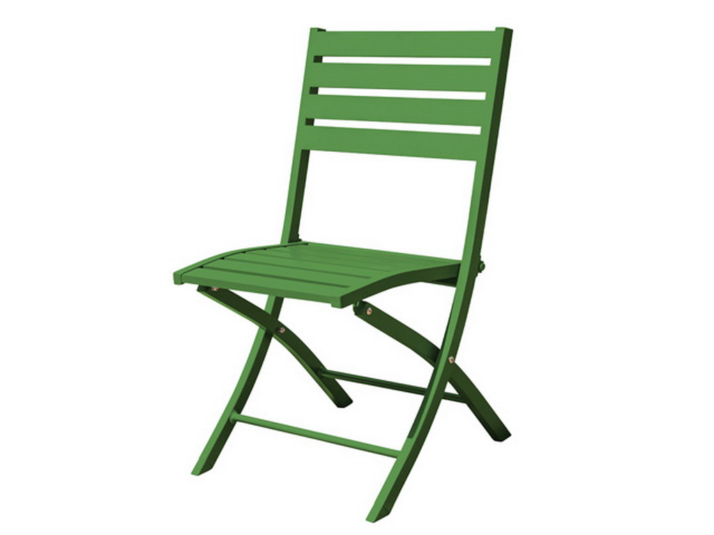 Chaise pliante MARIUS en aluminium Vert prairie