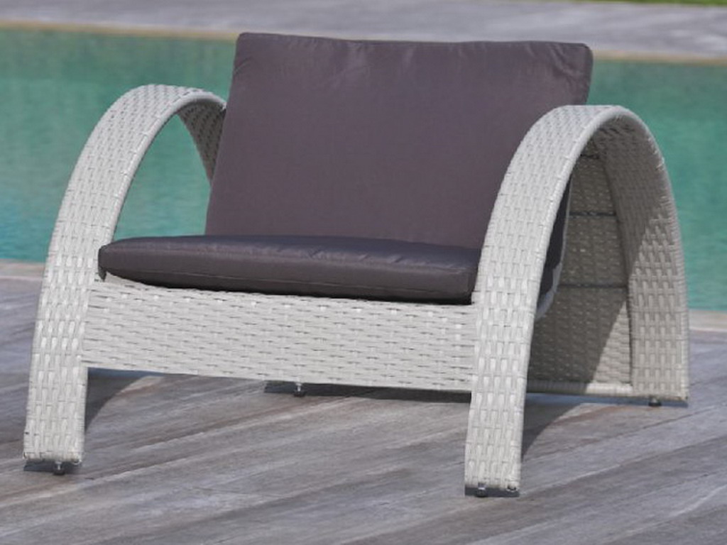 Bain de soleil PORTOVECCHIO Swing resine tressee Gris