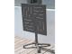 Table pliante carree GABIN en aluminium Gris anthracite - Autre vue