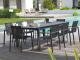 Table de jardin MIAMI aluminium avec rallonge 240/300x100x77cm Gris anthracite - Autre vue