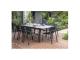 Table de jardin MIAMI aluminium plateau verre avec rallonge 180/240x100x77cm Gris anthracite - Autre vue