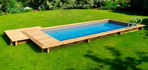 Piscine bois hors-sol BWT myPOOL Urbaine 6.50x3.50m couverture integree - Idée d'implantation de la piscine URBAINE Votre rêve devient accessible