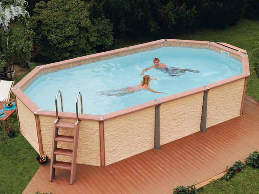 Kit piscine hors-sol AZTECK octogonale 4.00 x 5.60m