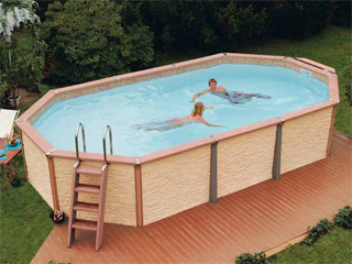 Kit piscine hors-sol AZTECK octogonale 4.00 x 8.90m