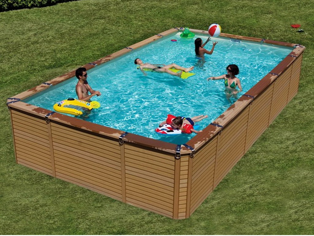 Kit piscine hors-sol AZTECK rectangulaire 3.65 x 6.90m