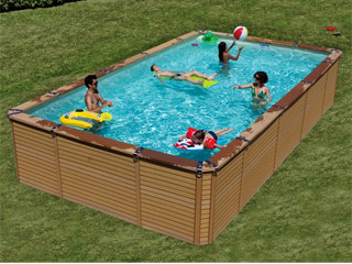 Kit piscine hors-sol AZTECK rectangulaire 3.65 x 6.90m