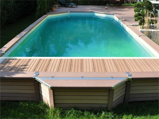 Kit piscine semi-enterree AZTECK Mixte 4.00 x 5.60m