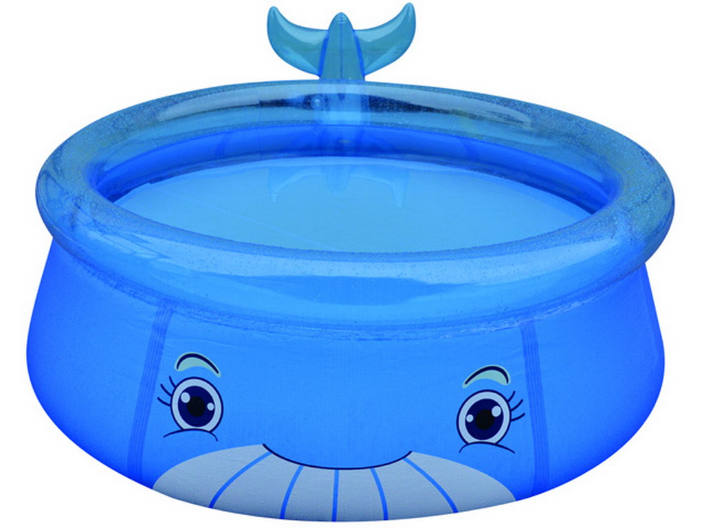 Piscine enfant gonflable baleine bleue 175 X H62cm