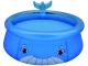 Piscine enfant gonflable baleine bleue 175 X H62cm