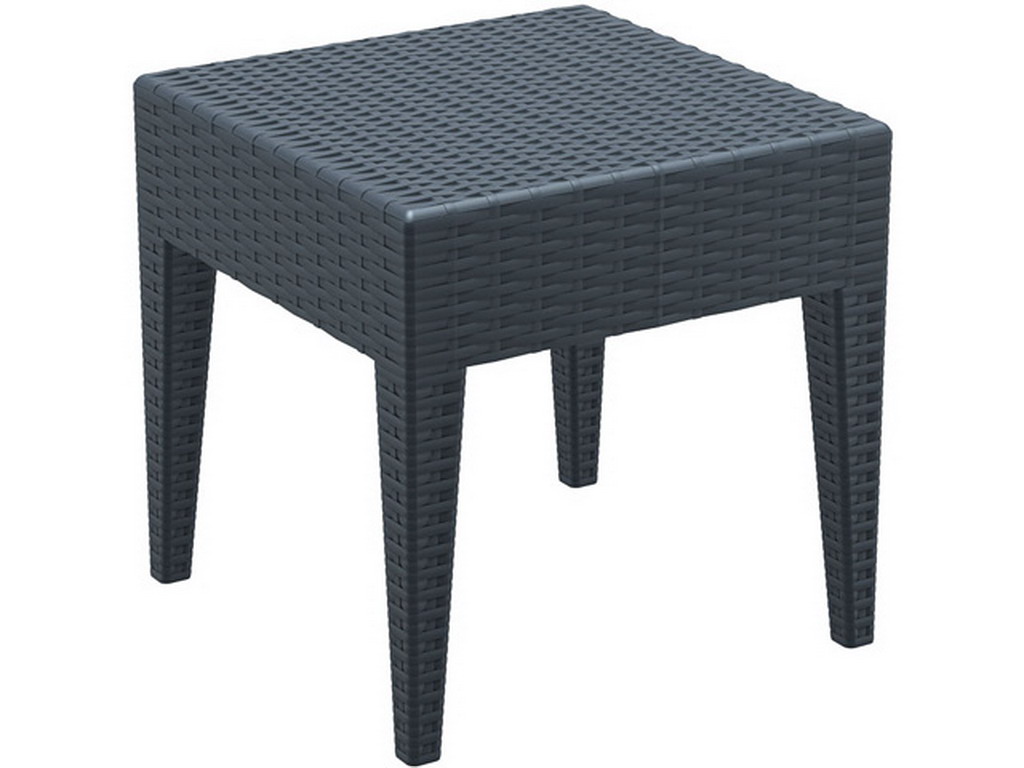 Table Prosolis BRAVA resine tressee Gris anthracite