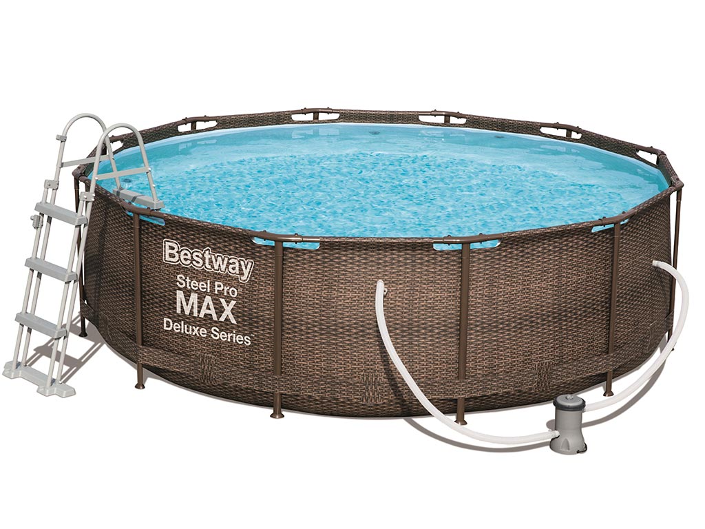 Kit piscine Bestway STEEL PRO FRAME POOLS ronde Ø366x100cm aspect tresse filtration a cartouche